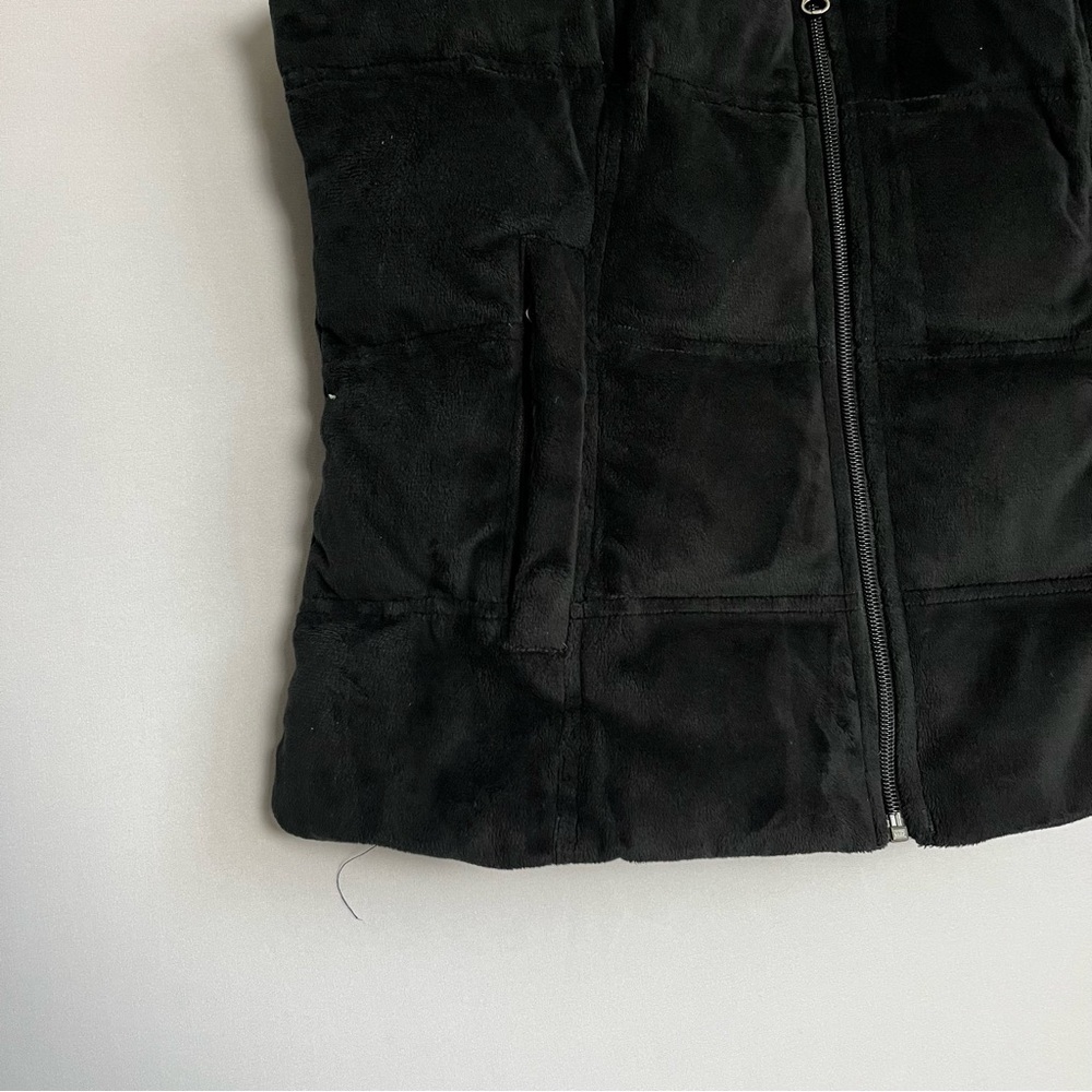 Eddie Bauer Vest Women Sz M Black Velvet Premium Goose Down Outdoor Hiking Y2K - Picture 9 of 10